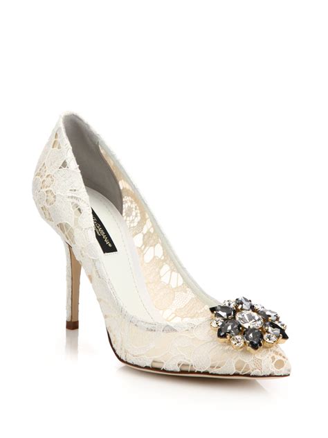 dolce gabbana pumps weiss|Dolce & Gabbana denim heels.